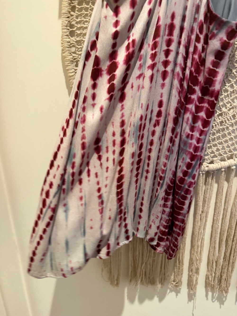 Judith March Red and Gray Tie-Dye Slip Dress - Picture 12 of 15